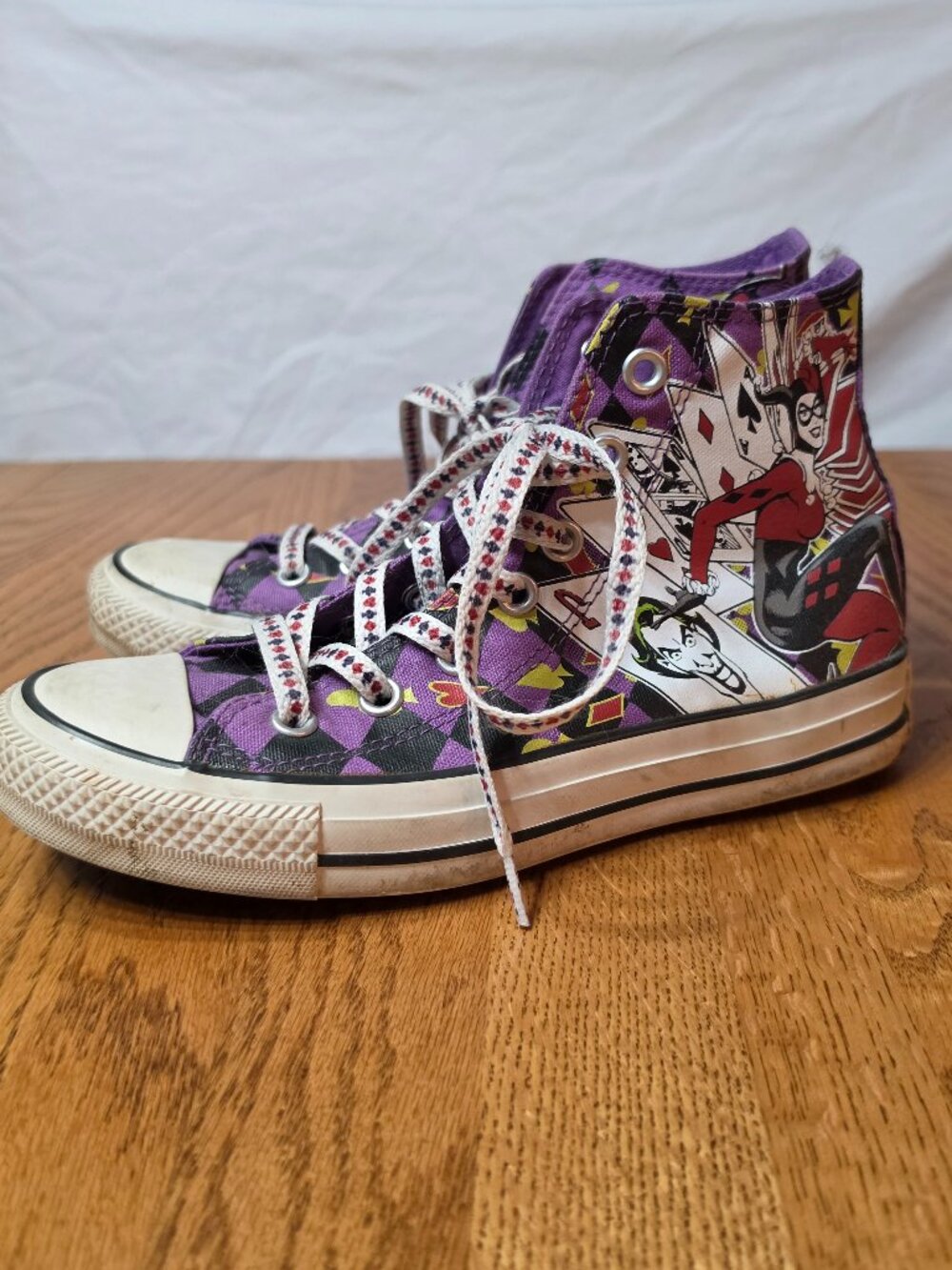 Share Harley Quinn Converse All-stars High Tops Joker DC Comics M4/W6 Unisex